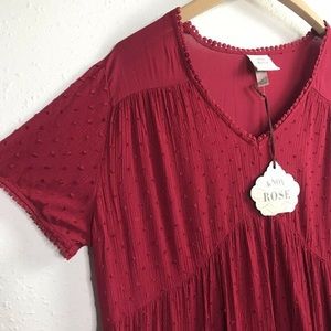 NWOT shorts sleeve Swiss dot swing dress